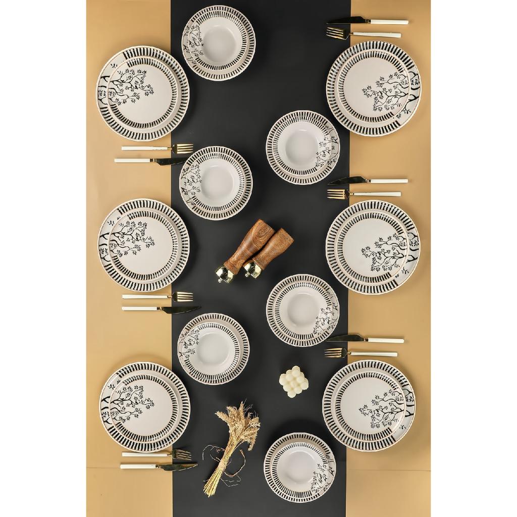 Natural Stone Energy 32 Piece Dinnerware And Breakfast Set For 6 People