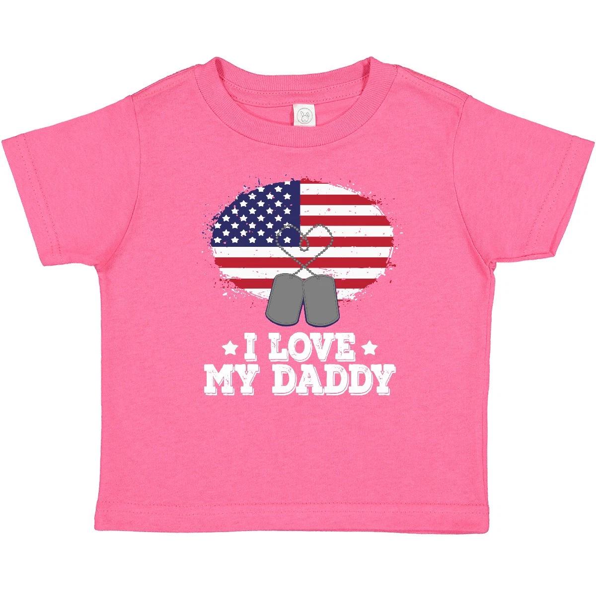 Inktastic I Love My Daddy Military Son Daughter Baby T-Shirt Dad Soldier Veteran 160