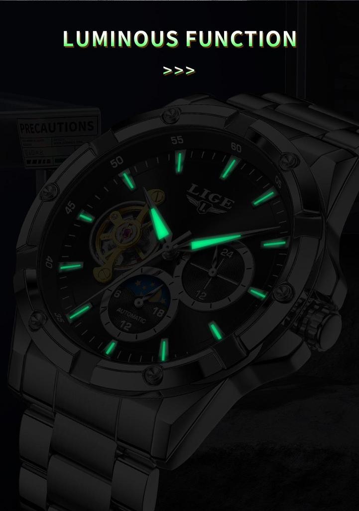 Men's High-End Multi-Functional Mechanical Fashion Watch – Stylish Business Wristwatch