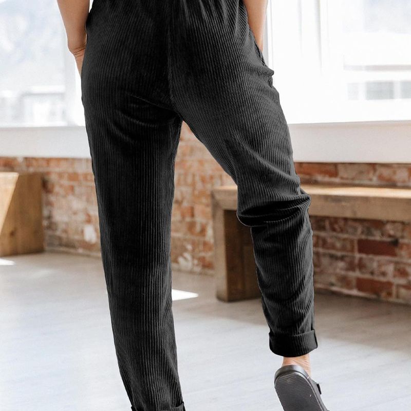 

2025 Повседневные брюки Модные вельветовые брюки широкие штанины Dark brown XL