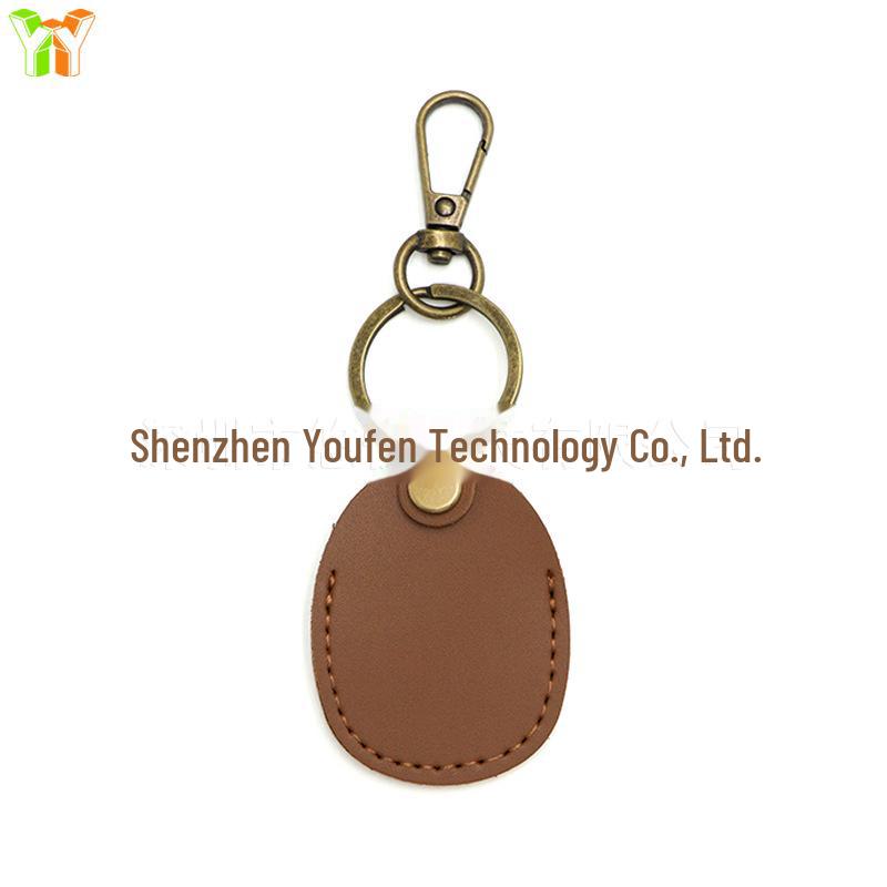 Available AirTag Leather Protective Case with Keychain and Access Card Holder