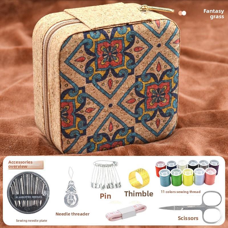 Retro Sewing Box, Household Set, Portable Multi-functional Sewing Bag, Sewing Tools, Hand-sewn Student Dormitory