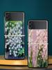 Lily Of The Valley Clear Floral Hard PC Phone Case For Samsung Galaxy Z Flip 7 6 5 4 Black Cover For Galaxy Z Flip 3 Foldable