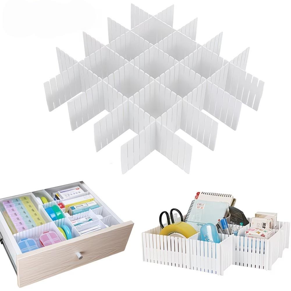 4/8/Pieces Adjustable Drawer Divider Partition Durable Storage Cosmetic Socks Underwear Drawer Clothes Organizer Cabinets