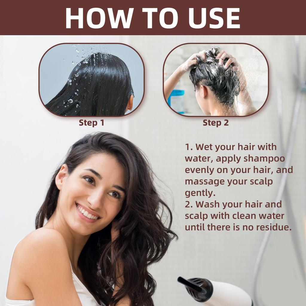 EELHOE Polygonum multiflorum Shampoo 100ml Natürliches Haarwachstum förderndes Öl Nährt das Haar Reduziert Haarausfall Haarpflege Natürliches schwarzes Haar