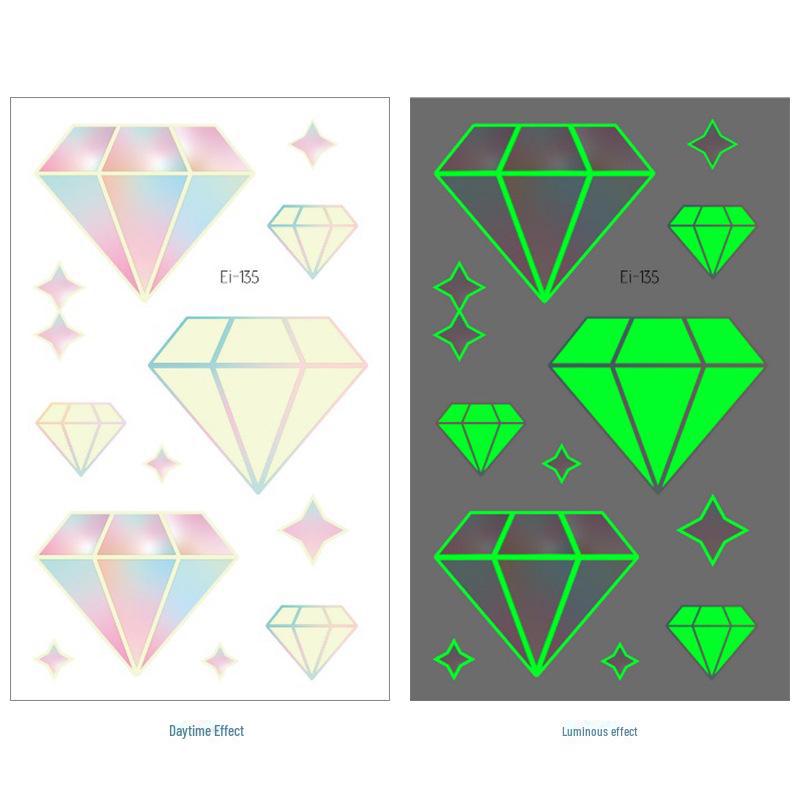 Fantasy Gradient Luminous Butterfly Tattoo Stickers