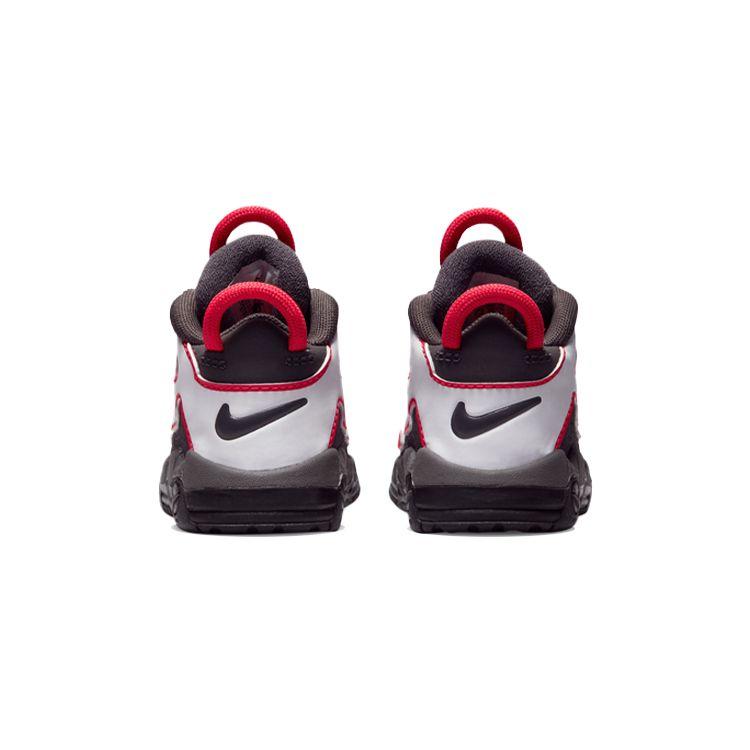 Nike Air More Uptempo TD Medium Ash Siren Red White Baby Sneakers Black DH9722-200