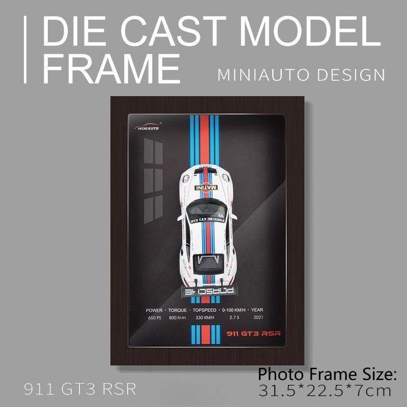 1:32 Scale Car Model Toy 3D Frame Sound Light Pull Back Doors Opened Car Ornament Decoration Painting Boy's Birthday Gifts