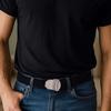 Zinc Zinc Alloy Canvas Waistband Solid Color Sturdy Cloth Belt Fashion Men Weaving Belt  Gifts