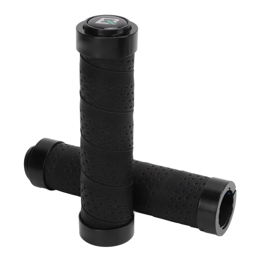 2PCS Poignées de Guidon de Vélo Antidérapantes PU Housse de Guidon Antichoc Poignées de VTT Noires