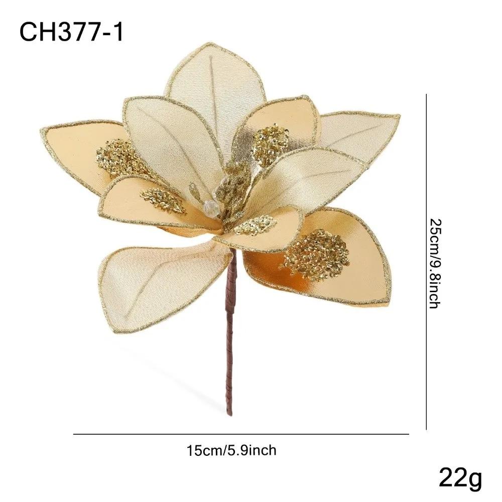 Neue 15 cm künstliche Weihnachtssternblume Pailletten Glitzer Simulationsblumen Funkelnde Weihnachts-Glitzerblume Hochzeitsdekoration