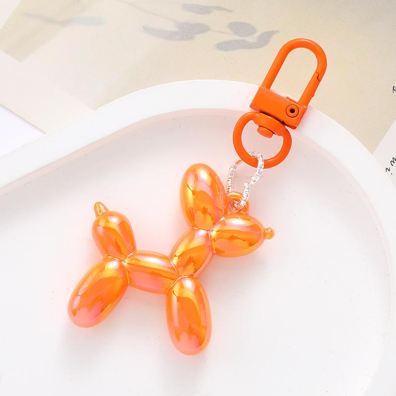 Acrylic Balloon Dog Phone Charm & Keychain - Fashionable Cartoon Puppy Pendant