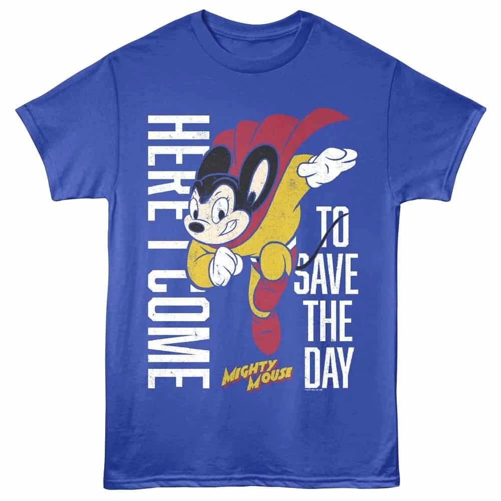 Mighty Mouse to Save the Day Men s T Shirt 4XL