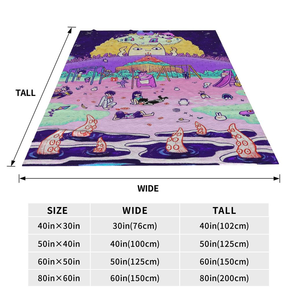Aubrey Omori Fleece Überwurfdecke Spiel Cartoon Freunde Decke für Zuhause Outdoor Ultraweiche Plüsch Dünne Steppdecke,