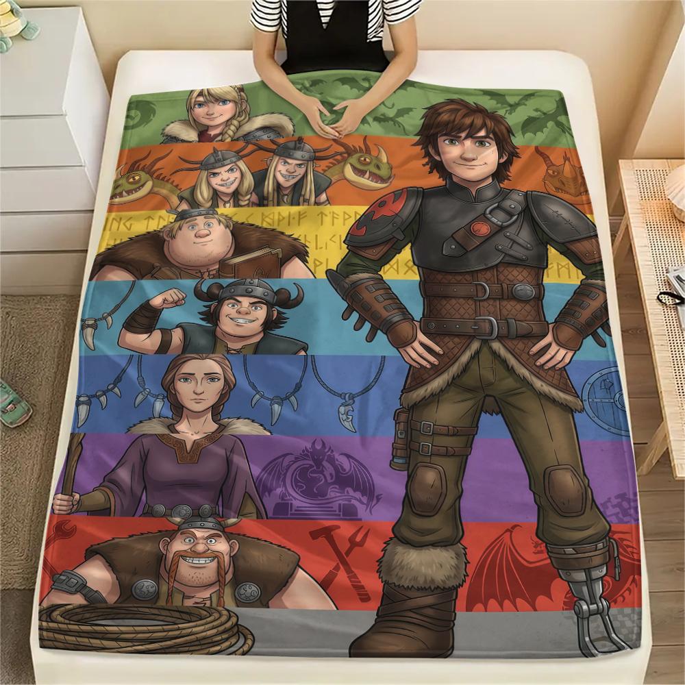 

Spliced How to Train Your DragonPrint Flannel Blanket, High quality Comfortable for All Seasons, Home Decor, Warmth and Comfort 80cm x 120cm