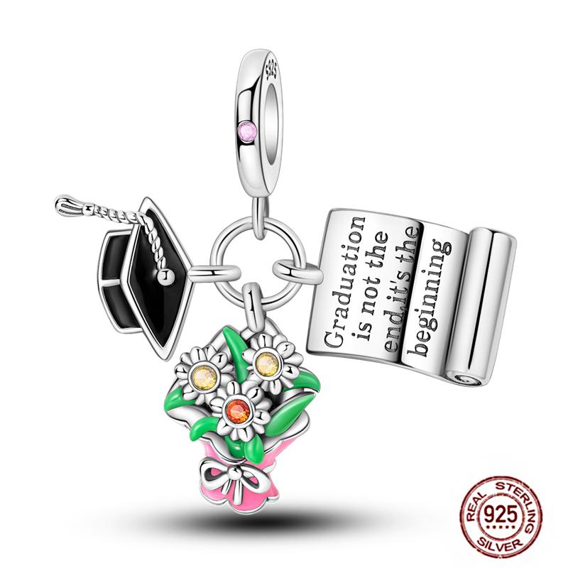 92 Styles Original Copper Green Series Cactus Avocado Clover Charms Bracelet Pendant Diy Clip Beads Women'S Jewelry