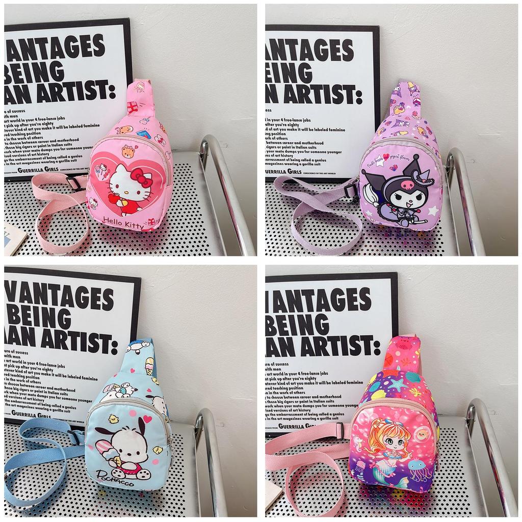 Cute Cartoon Pattern Kids Chest Bag Nylon Coin Purse Wholesale