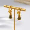 Original new Chinese retro one multi-wear enamel drop glaze earrings light luxury high sense fashion temperament medieval earrings