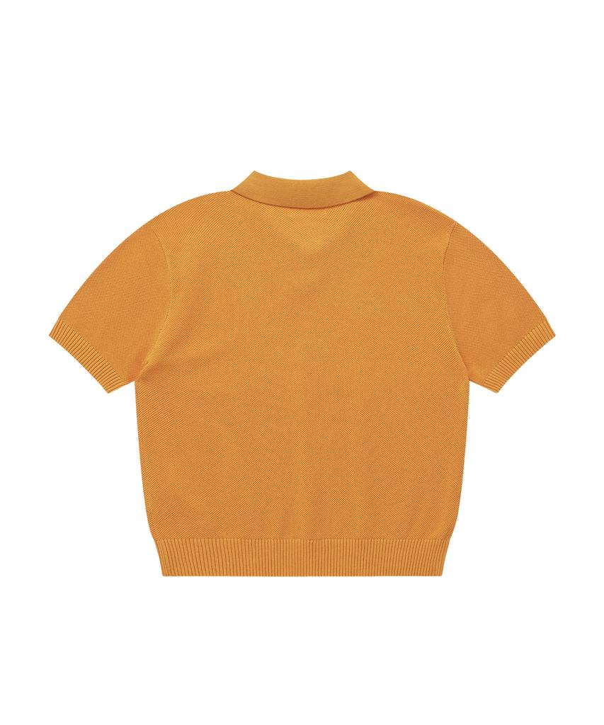 COVERNAT WOMAN Collared Half Knit Orange