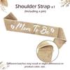 Welcome baby party tin chest flower shoulder strap silk satin set mom dad to be linen strap for baby shower