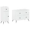 2 Piece Bathroom Cabinet Set BREDA High Gloss White