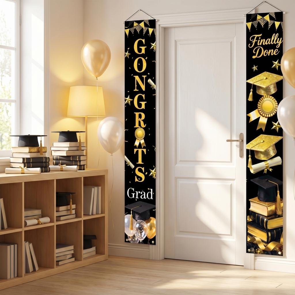 Graduation Class Decoration Door Flag Hanging Flag Graduation Party Decoration Supplies
