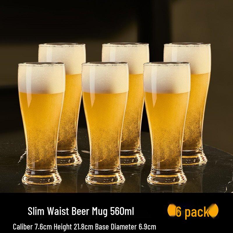 ZISIZ Large Capacity Handmade Glass Beer Mug