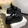Fashion NEW 8CM Wedge Slippers for Women Summer Non Slip Platform Sandals Woman Open Toe Comfortable Female Chunky Beach Slippers