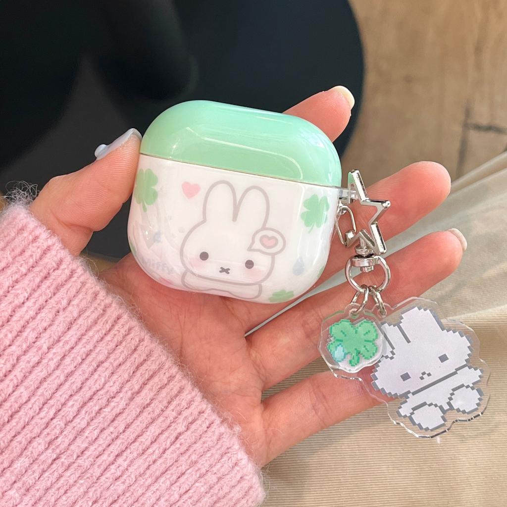 Four-leaf Clover Miffy Rabbit for Airpods4 Protective Cover Apple 2/3 Generation AirPods Pro3 Earphone Cover Female