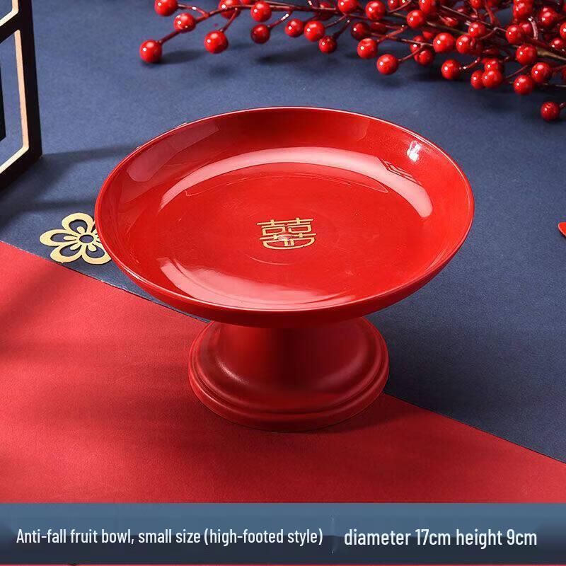 Red High-Footed Wedding Candy & Snack Plate