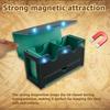 Magnetic Game Box Leather Double Deck Commander Card Storage Box with 2 Display Windows Large Capacity For Bar Christmas Party
