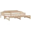 Pull Out Daybed 90x190 cm Solid Pine Wood