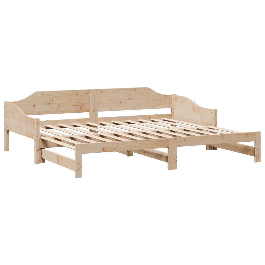 Pull Out Daybed 90x190 cm Solid Pine Wood