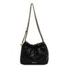 This year's popular bag 2025 new solid color texture shoulder bag high sense versatile diamond chain bag bucket bag