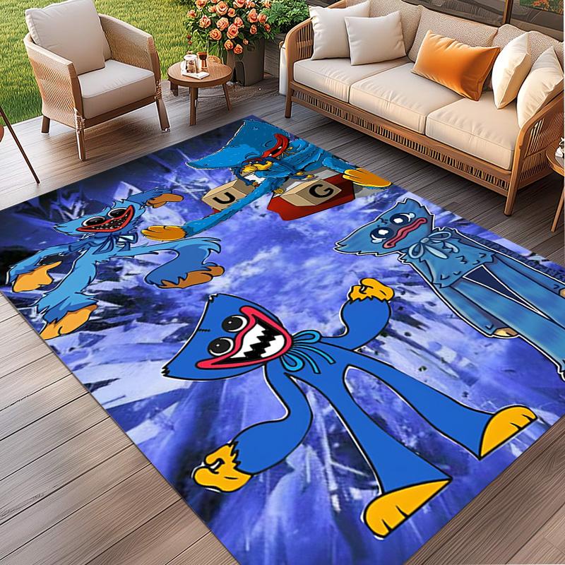 Huggy Wuggy Print Rug, Washable Floor Carpet, For Entryway Dorm Laundry Room Office Study, Home Decor Birthday Christmas Gift