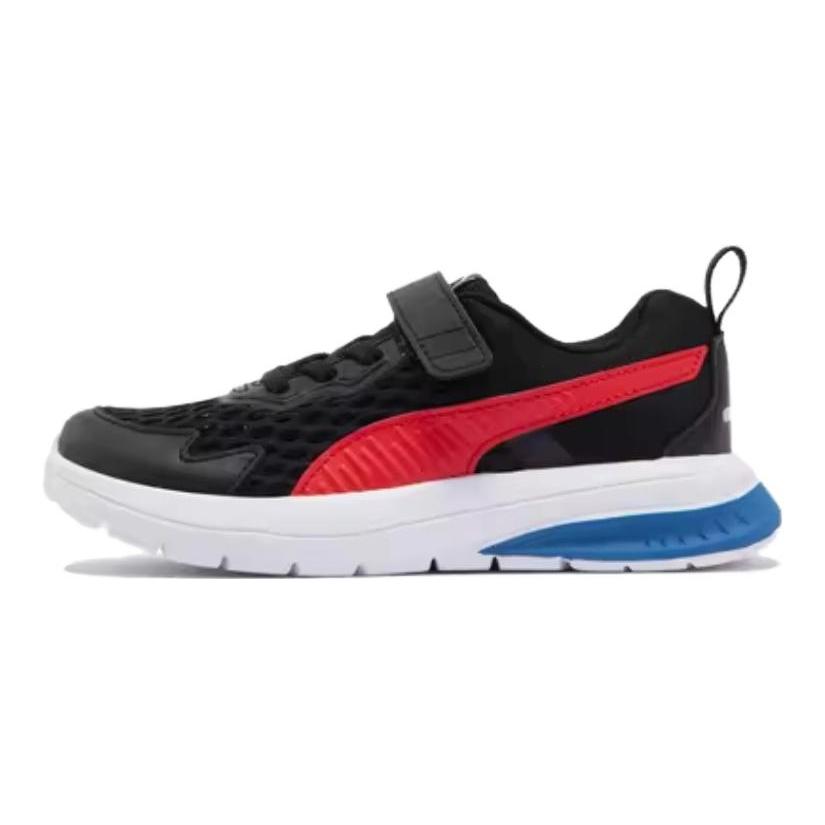 New PUMA Electron EVOLVE RUN Abrasion Resistant Breathable Low Top Kids Lifestyle Shoes Black Red Kids' 389689-04