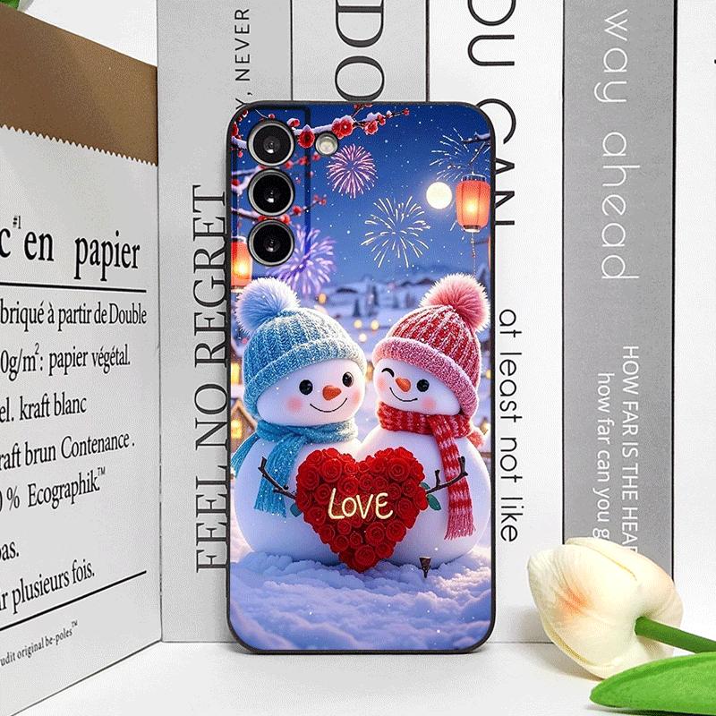 Christmas Winter Cute Snowman Couple Phone Case for Honor Huawei 200 Lite 100 400 PRO 80 90 X9 Magic 7 6 Lite 5 Pro Soft Covers