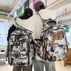 Schoolbag high school schoolbag boys high value large capacity junior high school new graffiti college student backpack to reduce the burden