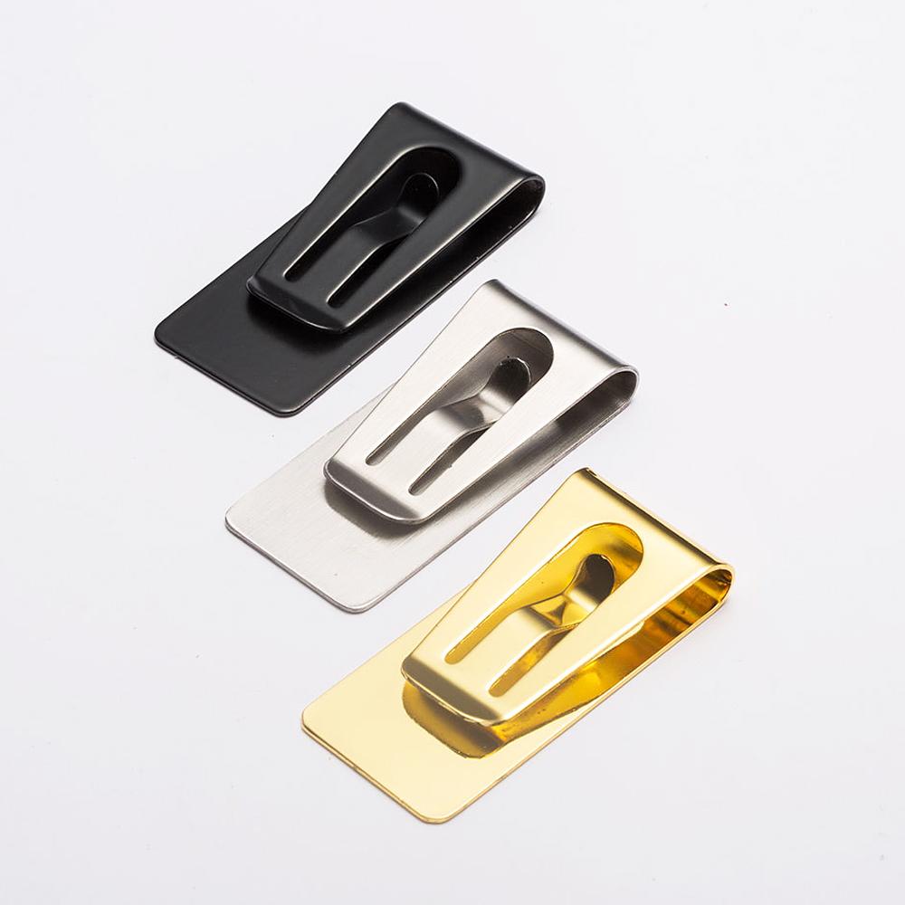 Quality Stainless Steel Metal Money Clip Fashion Brass Cash Clips Bank Card Money Holder Wallet Multifunctional Bill Steel Clamp