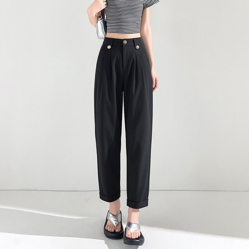 La Chapelle Ice Silk Wide-Leg Suit Pants 5L чёрный