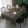 Cotton And Linen Fabric Dining Table Cloth Christmas Plaid Tablecloth Atmosphere Decorative Cloth Retro Dining Table Cloth Coffee Table Cover Cloth