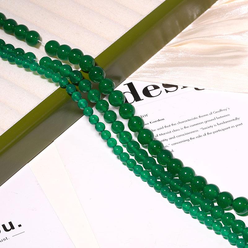 Schwarze Grüne Rote Achatperlen für DIY Schmuckherstellung - Handgemachte Perlen- und Webzubehör (Halbfabrikate)