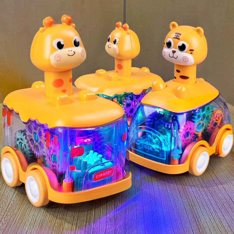 Childrens Animal Pressing Car Toy With Pullback Action For Interactive Play