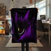 Gengar  Print Flannel Blanket, High Quality Comfortable for All Seasons, Home Decor, Warmth and Comfort