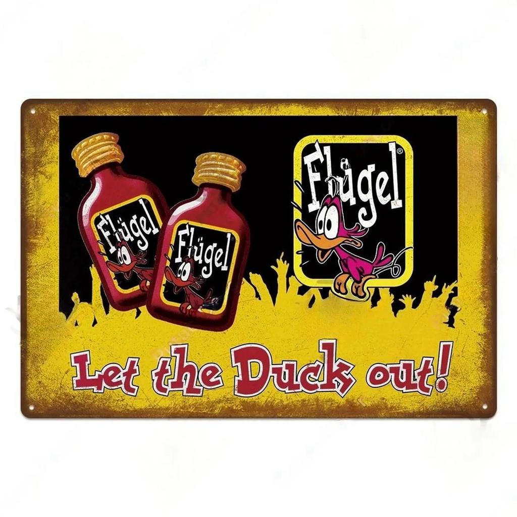 Metal Tin Signs Flugel Drinking Wall Decoration Plaque Vintage Art Poster Iron Painting for Man Cave Home Cafe Garden Club Bar