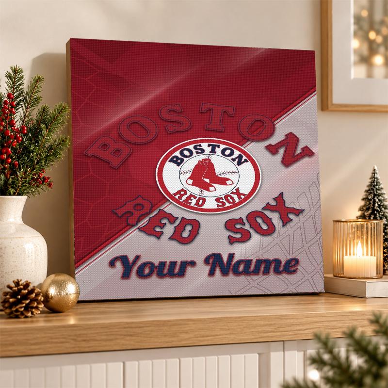 Boston Red Sox Custom Name Text 5D Diamond Painting Kit DIY Full Drill Diamond Art Decoration