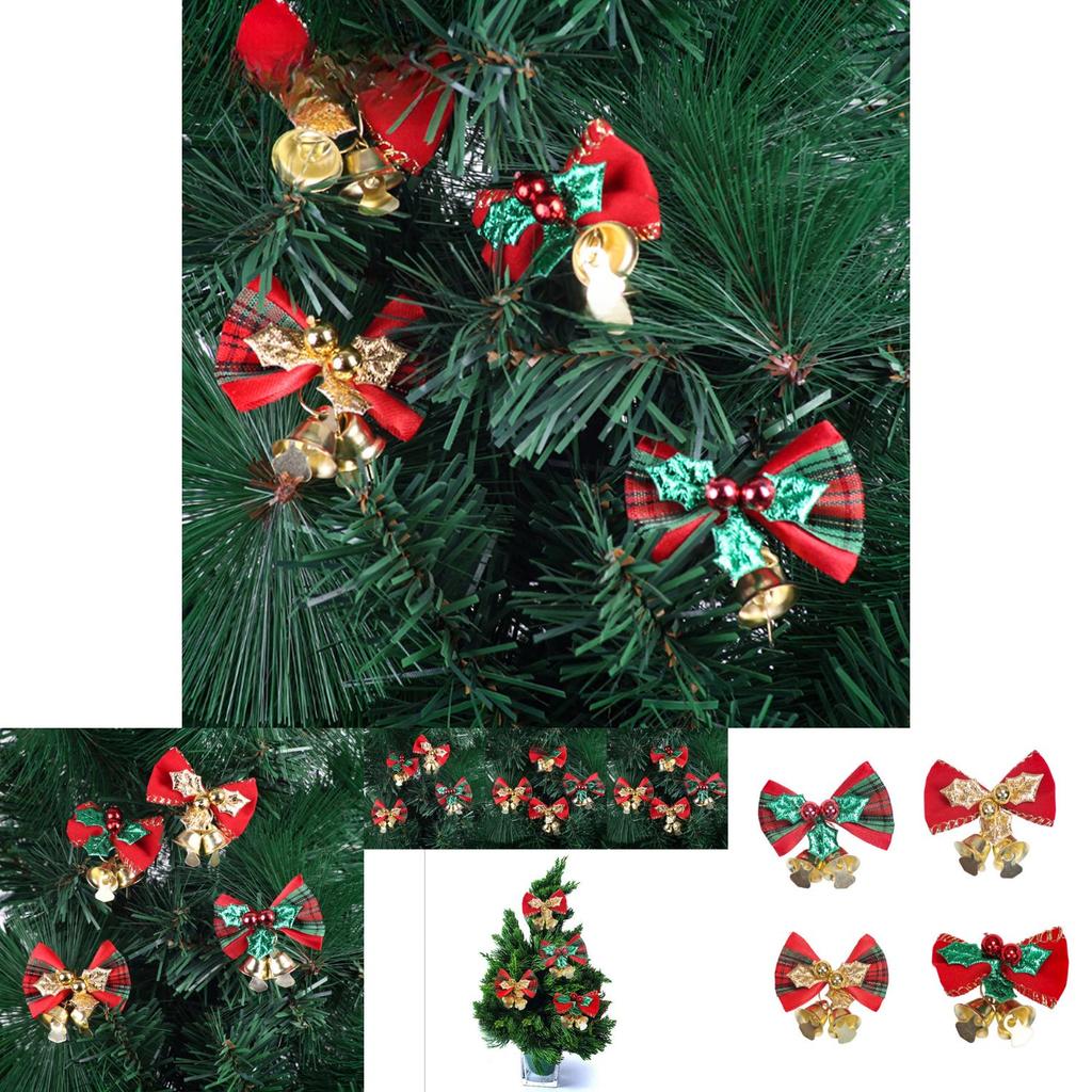 Beautiful Mini Christmas Bow Bells In Vibrant Colors Perfect For Festive Decorations