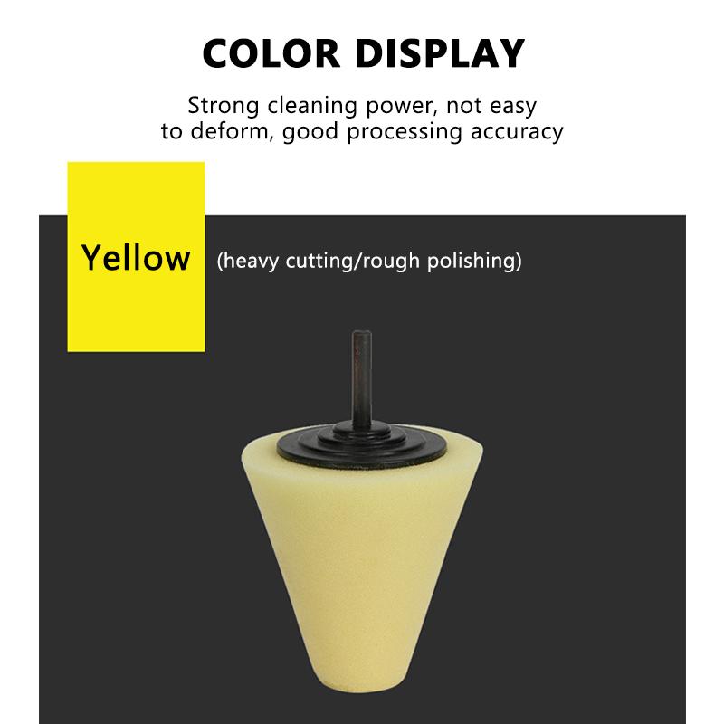 SEAMETAL 3PCS Car Tyres Foam Polishing Sponge Buffing Pad Car Polisher Tires Wheel Hub Polishing Tool