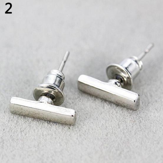 

1 пара женских модных ювелирных украшений 1 форма, простые крошечные серьги-гвоздики в стиле панк серебряный