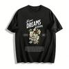 Vintage Hellebore Watercolor Print Casual Artistic Top Pure Cotton T-shirt